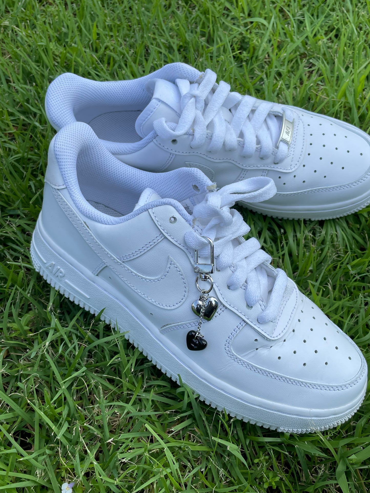 Dual Heart Keyring shoes charm accessories